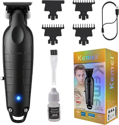Kemei PG2299 Profesional Máquina de Cortar Cabello y Bigote para Hombres | T-Lama Peluquera, Cordless y Recargable - Mejor Oferta