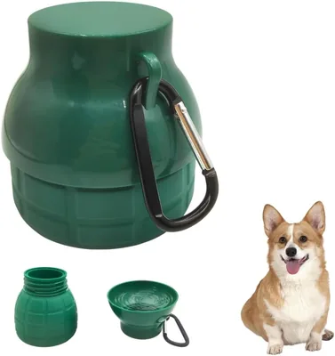 Portable Dog Water Bottle 2 in 1 Leakproof Compact Pet Travel