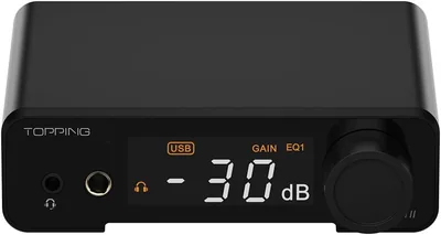 Fanmusic TOPPING DX1 II spelkompatibel DAC & hörnaamp med ES9039Q2M 3a generera dekoderchip, XMOS XU-316