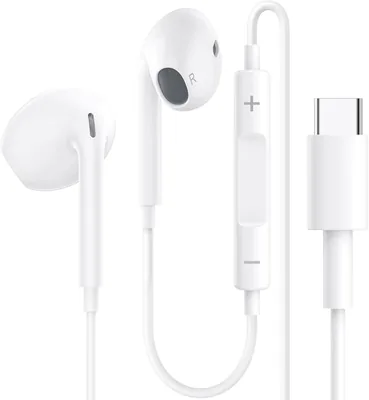Écouteurs filaires USB-C pour iPhone 17/16/15 - Écouteurs Type-C stéréo avec microphone et contrôle du volume, Studio Headphones