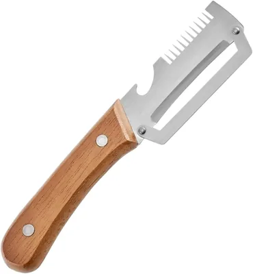 2026 Upgrade 3-in-1 Vegetable Peeler/Julienne Cutter - Zero Flex Stainless Steel Blade, Wooden Handle