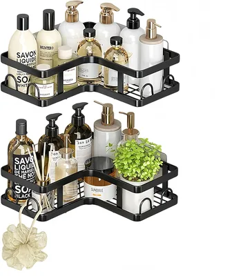 2 No Drilling Corner Shower Shelves Stainless Steel Organizer - Best Deal