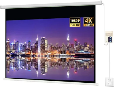 72"/84"/92" Electric Projector Screen - 16:9 HD 4K