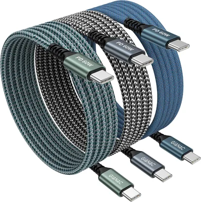 GIANAC USB C Cable 60 W, [Packung mit 3 2 m], Schnellladekabel USB C zu USB C für iPhone 17 Pro Max/
