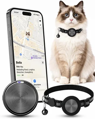 Suivi GPS Chat iPhone, Coller Inclus, Compatible Apple, Localisez sans Abonnement, Middle Rabbit Bluetooth