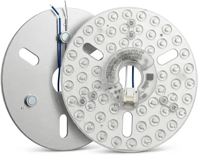 Kit de luz LED redonda ViiRou de 6.3 pulgadas, 24W, 230V, regulable, 3 CCT para ventilador de techo