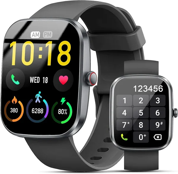 Smartwatch Hombre/Mujer 50 cm, Llamadas Bluetooth y Notificaciones Whatsapp, IP68 con más de 100 Funciones