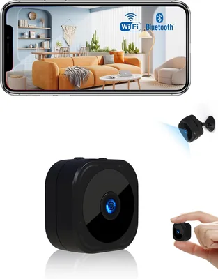 Cámara Espía Bluetooth Mini WiFi 1080P para Ver en Móvil | Cámaras de Supervisión Inalámbricas Internas/Externas