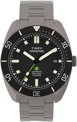 Timex TW2Y63800 Expedition Pioneer GMT Watch, Titanium, Black Dial, Best Deal
