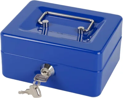 MaxEMA Metal Cash Box Lock & Keys Safe Money Bill Jewelry Storage 15x12x8cm