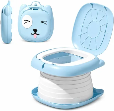 Asiento para inodoros infantil plegable, Potty portátil para viajes, ideal para acampar o usar en casa con bolsas desechables - 12% de descuento
