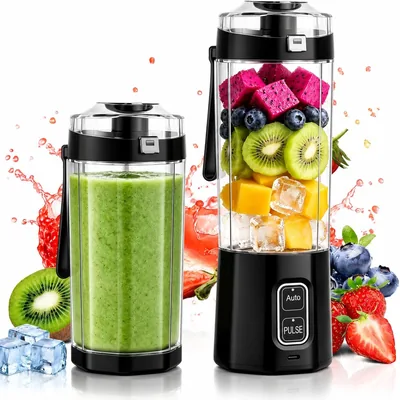 Personal Portable Blender 700ml - Cordless Smoothie Maker Black | Leakproof & Sip Design