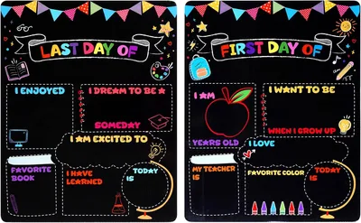 Back to School Chalkboard Prop, Double-Sided Design