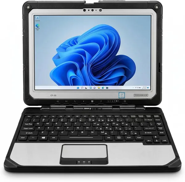 Tough-Book CF-33 MK1 Rugged 2-in-1 Detachable Laptop, Core i5-7300U vPro, 12" QHD 2160x1440 1200-Nit