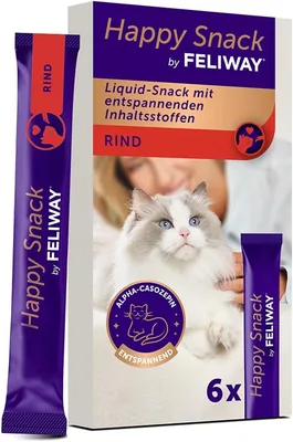 FELIWAY Happy Snack Cat Treats - Box of 6 Beef Flavour Sticks - Best Deal
