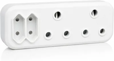 Universal Plug Adapter - 2 Pin & Multi Socket, White ZAR 30.00 Best Deal