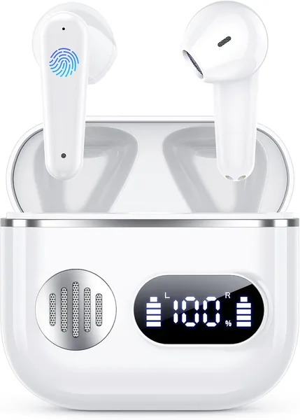 Cuffie Bluetooth Paekole 6.1 - Cuffie In-Ear Wireless con 6 Microfoni ENC per Cancellazione del Rumore, Stereo HiFi