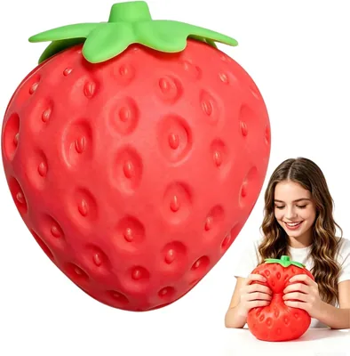 8in Giant Strawberry Squishy Stress Ball - 8% Off