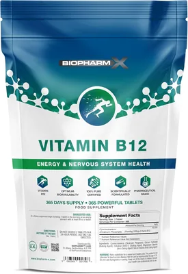 Vitamin B12 High Strength 1000mcg Vegan Tablets - Best Deal