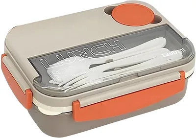 Lunch Box 1300ml Bento Box Set, Leakproof with Utensils & Sauce Container
