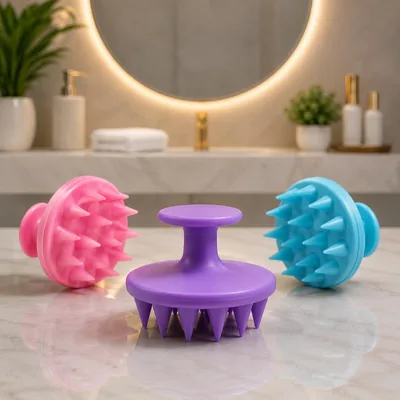 Escova Massageadora Capilar Premium de Silicone - 13% de Desconto