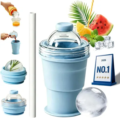 ARDONIA Collapsible Silicone Ice Ball Maker Cup 2 in 1 - 33% Off
