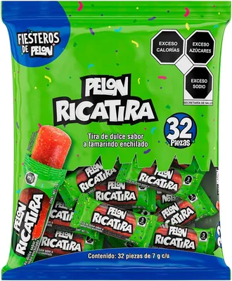 Pelon Ricatira Tamarindo Enchilado 7g 32 piezas