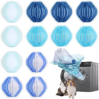 12 Pcs Washing Machine Hair Catcher Balls - Best Deal