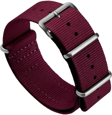 WatchGecko Military Watch Strap - Nylon, Stainless Steel, Classic Design