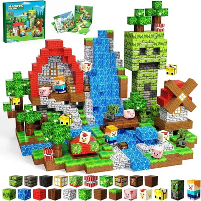 SSAWER Montessori Magnetische Bausteine - 100 Teile Bauspielzeug für Kinder Kreatives Lernen - 40% Rabatt