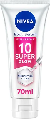 NIVEA SUPER 10 Glow Body Serum, Glowing Skin in 7 Days, With Niacinamide and Vitamins C & A, 70ml