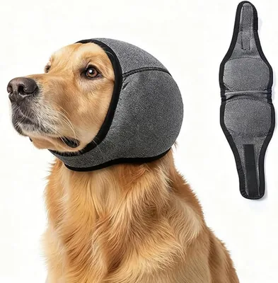 Dvsuaeu 2 Orejeras contra Ruido para Perro, Protección Auditiva para Mascotas Ansiosas, Ajustable para Perros de 45 a 60 cm