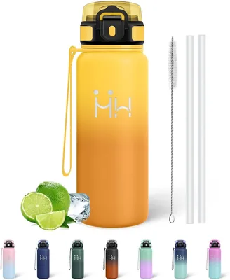 Botella de agua Mujigaga de acero inoxidable, botella térmica de 750 ml, libre de BPA, a prueba de fugas, botellas de agua para gimnasio, botella reutilizable