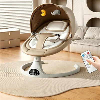 FC22 3-in-1 Electric Baby Swing - Portable & Stationary, 5 Speeds, Bluetooth Music