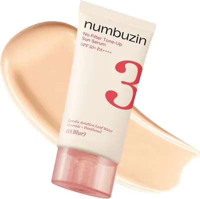 Numbuzin No. 3 Norfunde Ceramic UVクリーム スキン トーンアップ EX 1.7fl oz (50ml) SPF50+ PA+++ 韓国コスメ セミマット