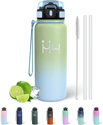 Mujigaga 750ml Bottiglia d'Acqua Isolata, Senza Perdite con Strofinaccio, Facile da Portare, in Acciaio Inossidabile, BPA Free - Miglior Affare