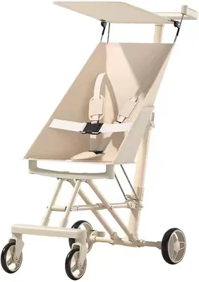 Lightweight Baby Stroller - Compact Pram for 6m-3yrs, Extra Wide Canopy