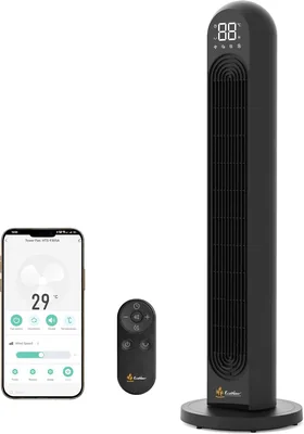 EcoNour 42-Zoll-Smart-Turmventilator - Leiser, schwenkbar mit WLAN/Alexa/Fernbedienung, 12 Geschwindigkeitsstufen | Best Deal