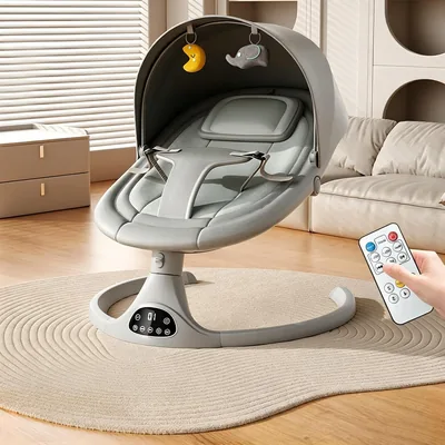 FC22 3-in-1 Electric Baby Swing - Portable & Stationary, 5 Speeds, Bluetooth Music