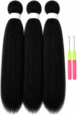 Vixen Kinki Straight Hair Extensions, 40inch, Colour 1, Crochet Hooks - Best Deal