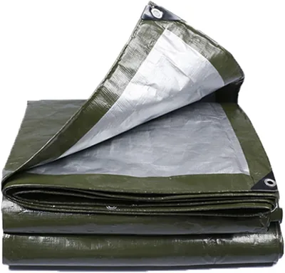 Waterproof Tarpaulin Green PEVA 3m x 4m Heavy Duty Grommets Camping Shelters Covering