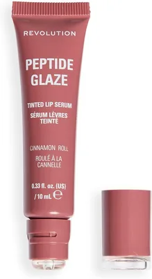 Revolution Peptide Glaze Tinted Lip Serum, Cinnamon Roll | Balsamo Labbra Idratante con Acido Ialuronico, Vegan e Cruelty-Free - 90% di Sconto