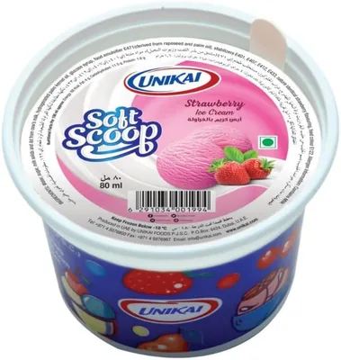 Unikai Strawberry Ice Cream Cup 80ml - Best Deal