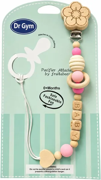 Baby Pacifier Clip Pink - Best Price