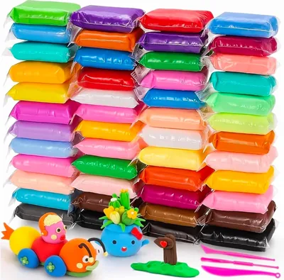 Clay 48 Color Non-Toxic for Kids Soft, Modeling Clay Magic Clay with Sculpting Tools Lightweight, DI