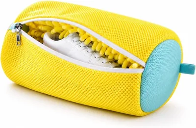 Bolsa Premium para Lavar Tênis e Sapatos na Máquina, Malha Chenille Protetora Reutilizável com Zíper, Protege Contra Danos