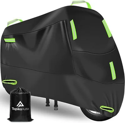Motorcycle Cover Waterproof Heavy Duty 210D PU Bike Shelter