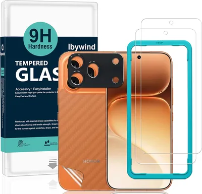 حامي شاشة Ibywind للهونور 600 برو 5G، حزمة من 2، مع زجاج صلب 9H وحماية عدسة الكاميرا، سهل التركيب