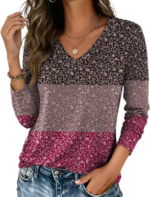 Zeagoo Women's Long Sleeve V Neck Blouses - Best Deal