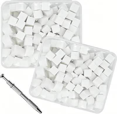 200 Esponjas para Nail Art, Herramientas de Aplicación, Diseño de Uñas (Blanco) - Mejor Oferta